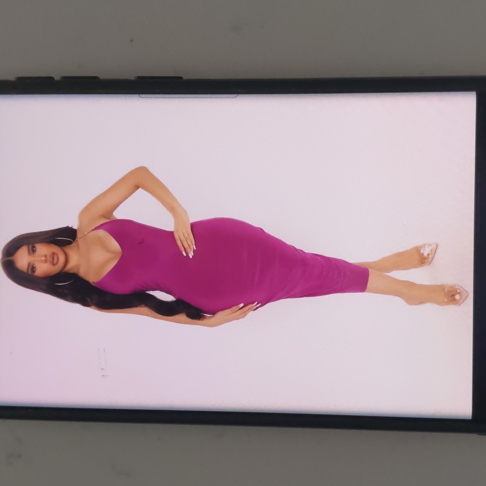 Satin lace back in chains midi dress